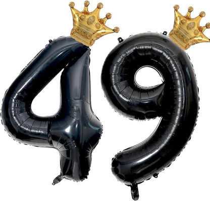 40 inch Large Black 49 Balloon Number by Unknown
