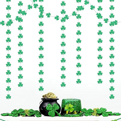St-Saint Patricks-Day Decorations Shamrock Green-Garland - 35ft St. Patrick's - Image 3