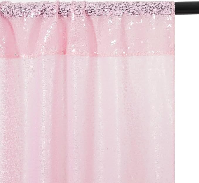 Eternal Beauty Pink 3mm Sequin Backdrop 10x10 Ft - Image 6