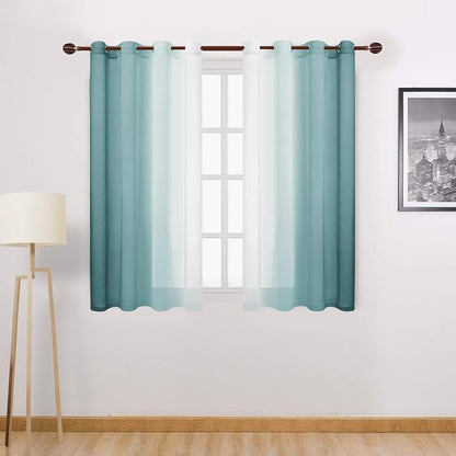 DWCN Ombre Short Sheer Curtains by DWCN