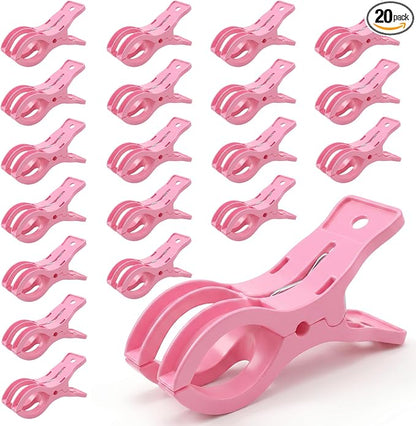 Putros 20 Pack Balloon Arch Clips 3.5 Inch Pink Spring Clamps by Putros