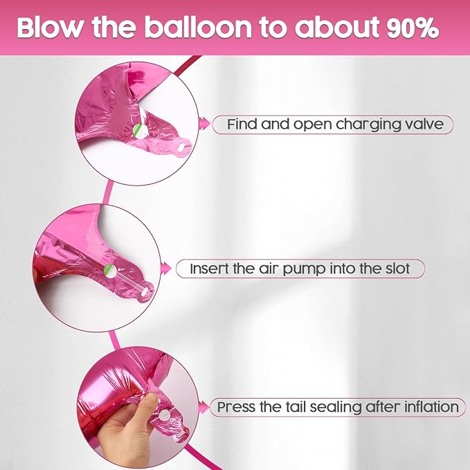 4 Balloon - Pink Birthday Number Balloons, 40 Inch Decorations Men Women | Pink - Image 6