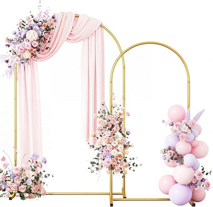 RUBFAC Wedding Arch Backdrop Stand, Metal Balloon Arch Stand | Gold Arch Stand by RUBFAC