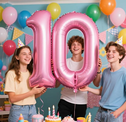 0 Balloon 40 inch Pearl Pink Number Balloons - Image 3