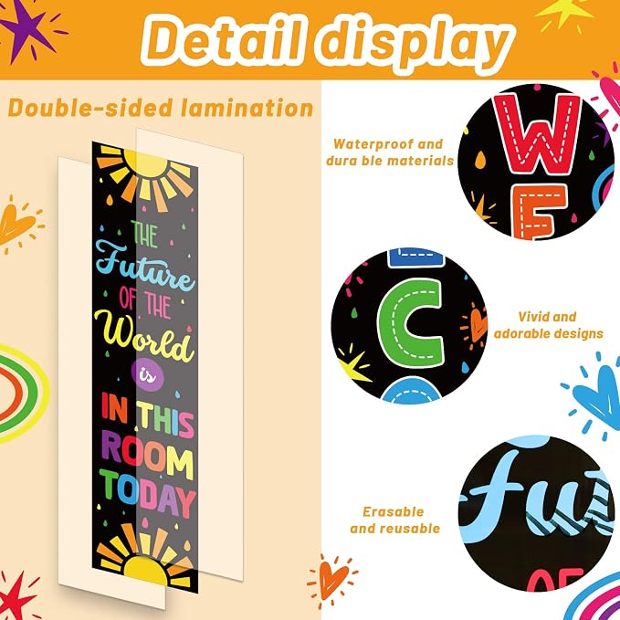 Colorful Classroom Decorations Classroom Welcome Banner and Poster - Image 3