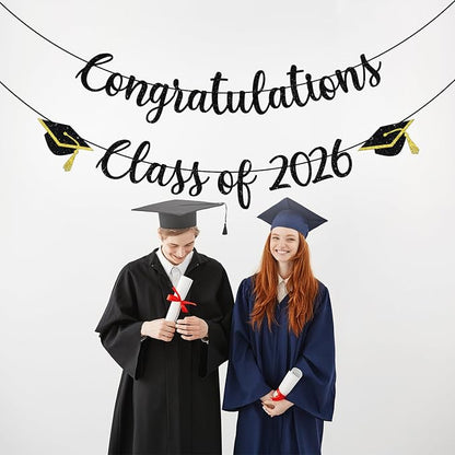 Congratulations Class of 2026 Banner, Congrats Grad Party Decor, 2026 - Image 5