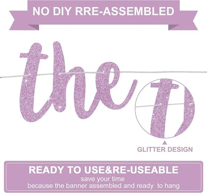 BEISHIDA Light Purple Pre-Strung The Beginning of A New Chapter Banner | Glitter - Image 2