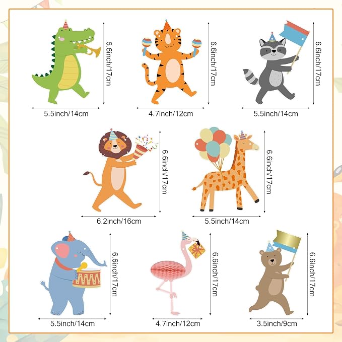 Hooqict Party Animal Banner Animal Birthday Party Decorations Happy Birthday - Image 2