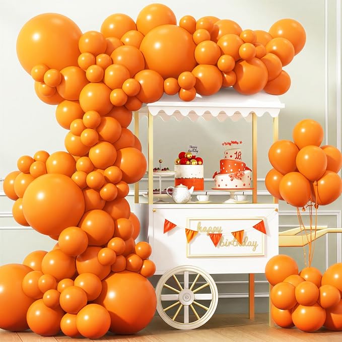 APLANET 150pcs Orange Balloons Different Sizes 18 12 10 5 Inch Burnt Orange by ZJHAI