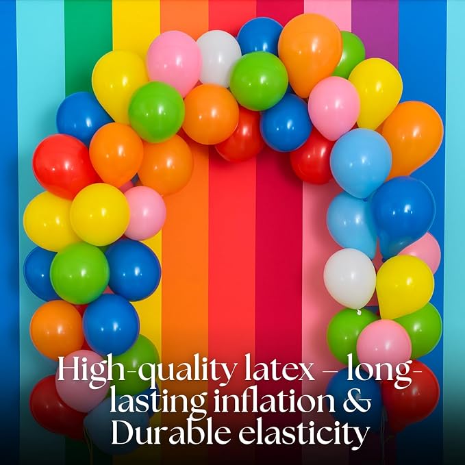 Monty 200 Pcs Latex Balloons Assorted Multicolor - Image 4