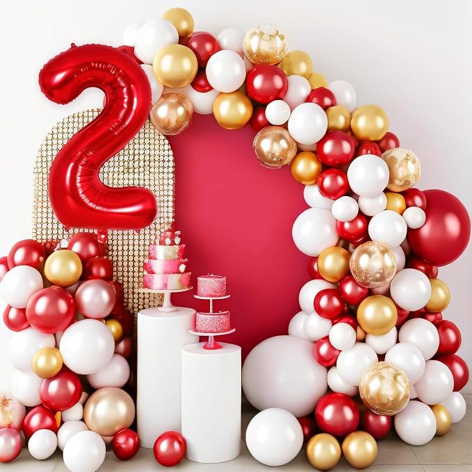 Red Number 24 Balloons, 40 Inch Big Large Foil Number Balloons, Jumbo Giant - Image 6