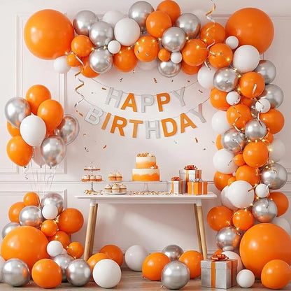 APLANET 150pcs Orange Balloons Different Sizes 18 12 10 5 Inch Burnt Orange - Image 7
