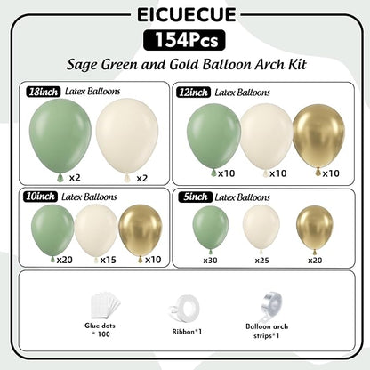 Sage Green Balloons Garland Arch Kit - Image 2
