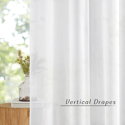 NICETOWN White Sheer Curtains 84 inches Long - Image 5