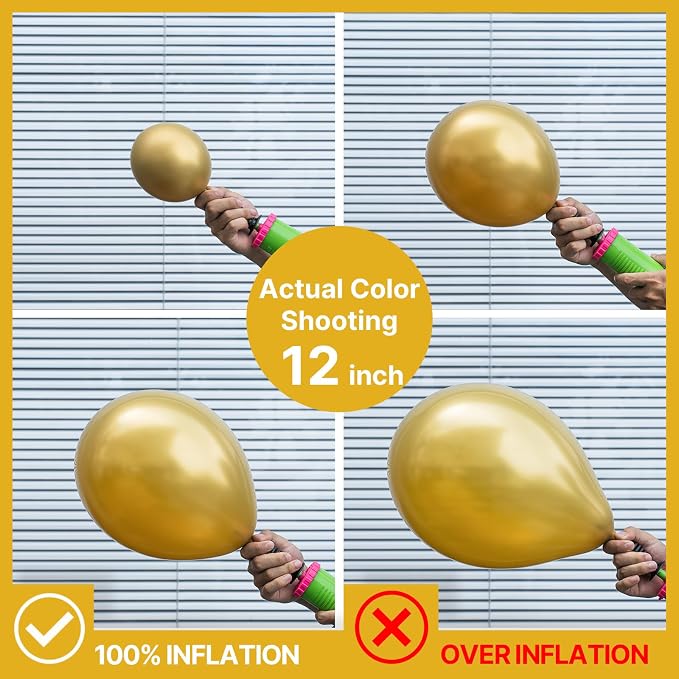 PartyWoo Gold Balloons 100pcs Metallic Gold Chrome Color 5 Inch | Balloons - Image 5