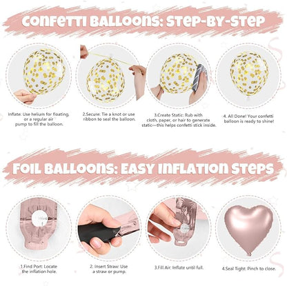 Pink and Green Balloons, 12 Inch Retro Sage Green Pink Nude Metallic Gold - Image 3