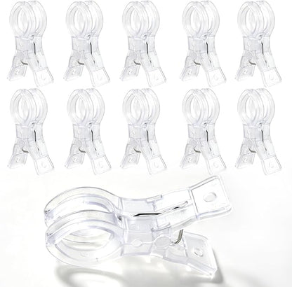 10 Pack Clear Plastic Balloon Arch Clips Spring Clamps Backdrop Balloon Garland by Unknown