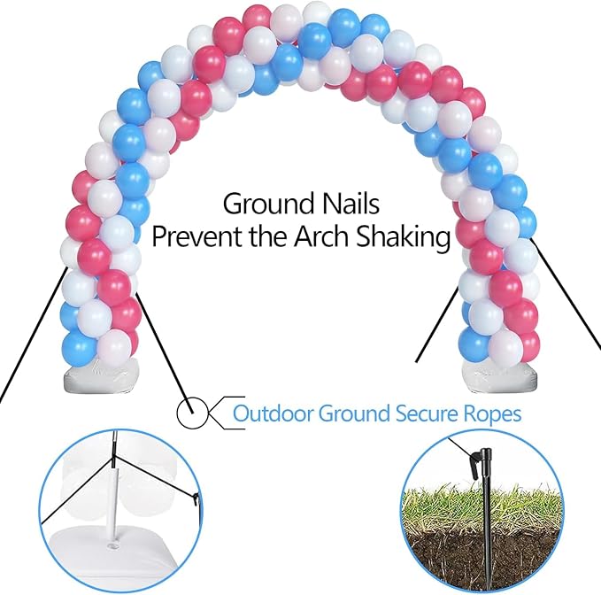 Balloon Arch Kit – 9FT Tall & 10FT Wide Adjustable Stand Frame - Image 5