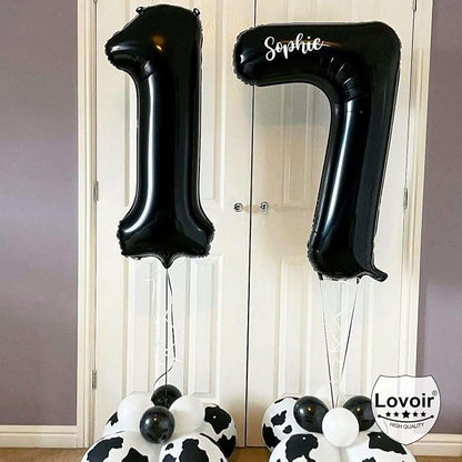 Black 11 Number Balloons, 40 Inch Giant Number 11 Balloons Foil Mylar Helium - Image 7
