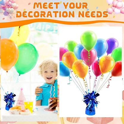 4 Pcs Blue Metallic Balloon Weights Holder Anchors Balloon Holder Weights - Image 6