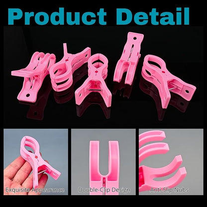Miliocry 10 Pack Large Balloon Arch Clips Plastic Pink Backdrop Spring Clamps - Image 3