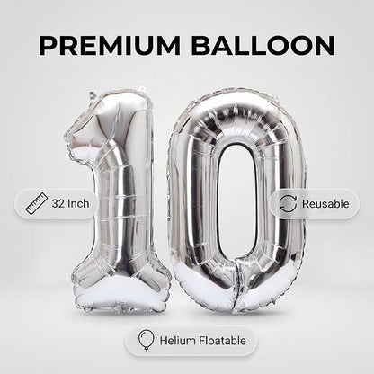 Number 10 Balloon Foil Mylar Balloons - Image 6