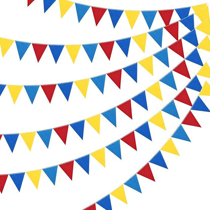 Outus 6 Pack 72 Flags/8.2 ft Rainbow Pennant Banner by Outus