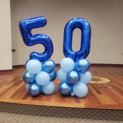 Number Balloons 50 Balloon 40 inch Dark Blue - Image 4