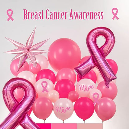 Hot pink and pink balloons Breast Cancer Awareness Decorations Balloons Arch - Image 7