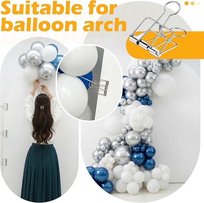 Affrolling 8 Pack Balloon Arch Clips Large Metal Backdrop Clips 3.8 x 2 Inch - Image 3