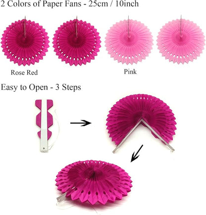 Party Decoration, Pom Poms Flowers, Garlands String Polka Dot and Triangle - Image 3