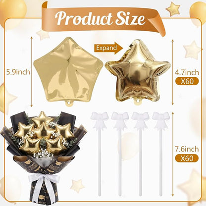 60 Pcs Mini Star Self Inflatable Balloons Bulk - Image 4