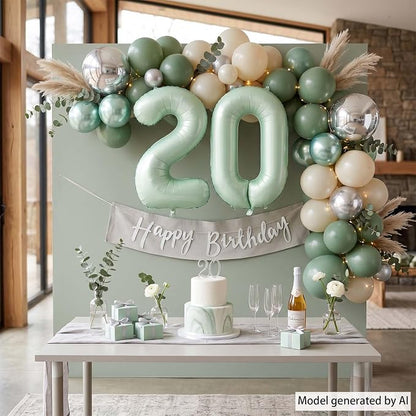 Olive Green Number 20 Balloon 40 Inch, Sign - Image 7