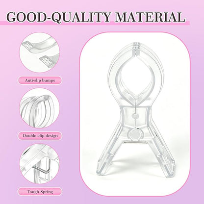 10 Pack Balloon Arch Clips, Large Clear Backdrop Clips - Image 7
