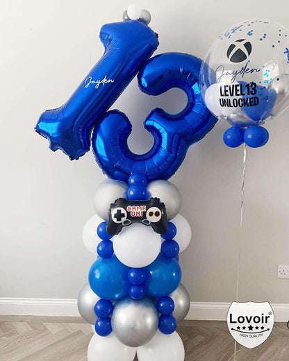 Navy Blue 10 Number Balloons, 40 Inch Giant Number 10 Balloons Foil Mylar - Image 7