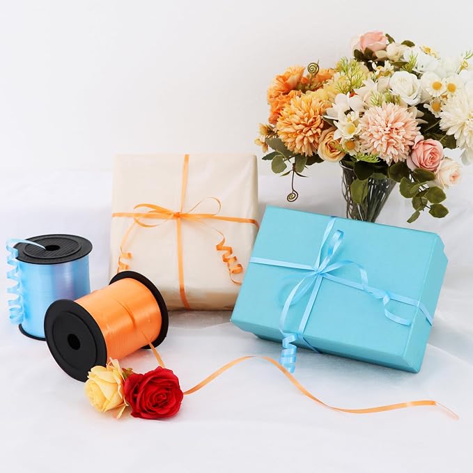 TONIFUL 500 Yards Blue and Orange Curling Ribbon Balloon String | Balloon - Image 5
