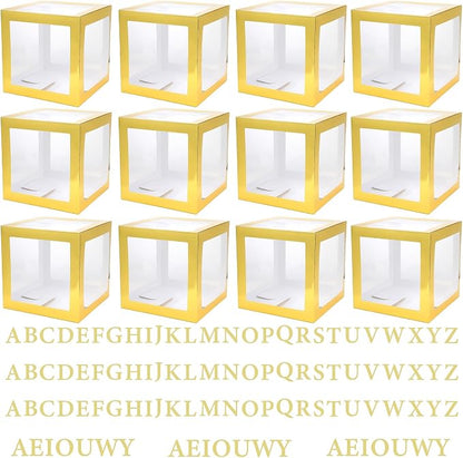 12 Pcs Transparent Balloon Boxes Clear Balloon Boxes by HOFURME