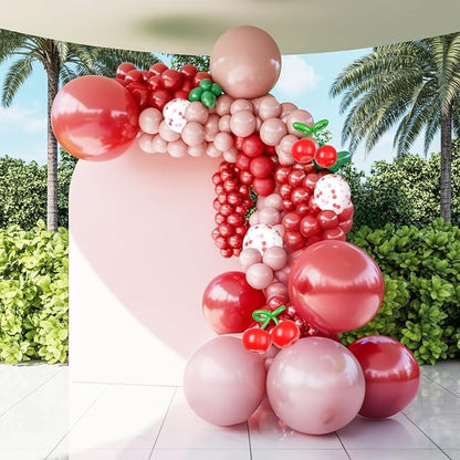 Cherry Balloons, 12 Inch Red and Pink Balloons - Image 5