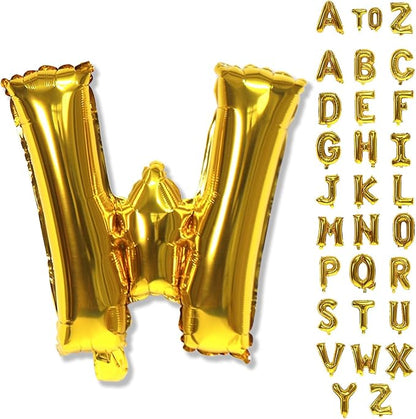 40 Inch Giant Alphabet W Customize Balloons, Large Self Inflating Gold Letter by Lingqiang
