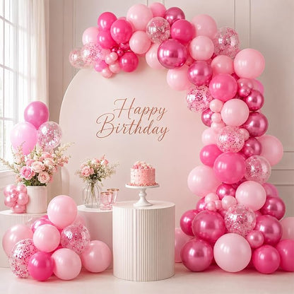 Paready Hot Pink Balloons Set - Image 6