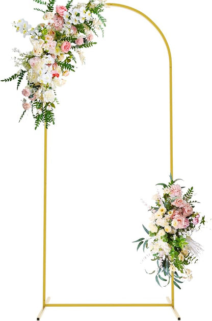 6FT Arch Backdrop Stand Gold Metal Wedding Arch Backdrop Stand | Metal Backdrop by Wokceer