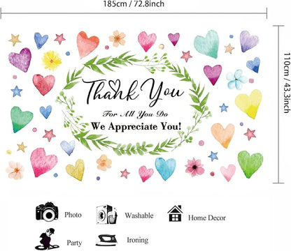 Colorful We Appreciate You Banner Thank You - Image 2