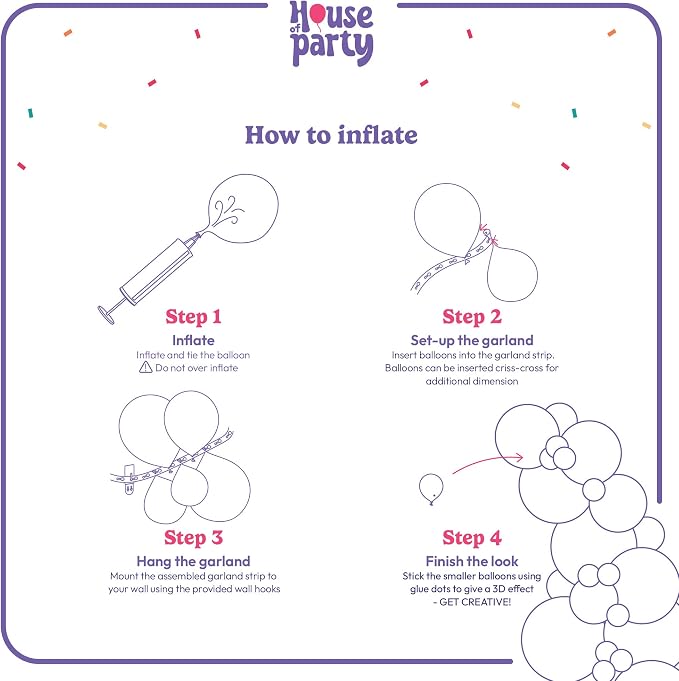 HOUSE OF PARTY Rainbow Balloon Arch Kit -135 Pcs Colorful Pride Balloons - Image 4
