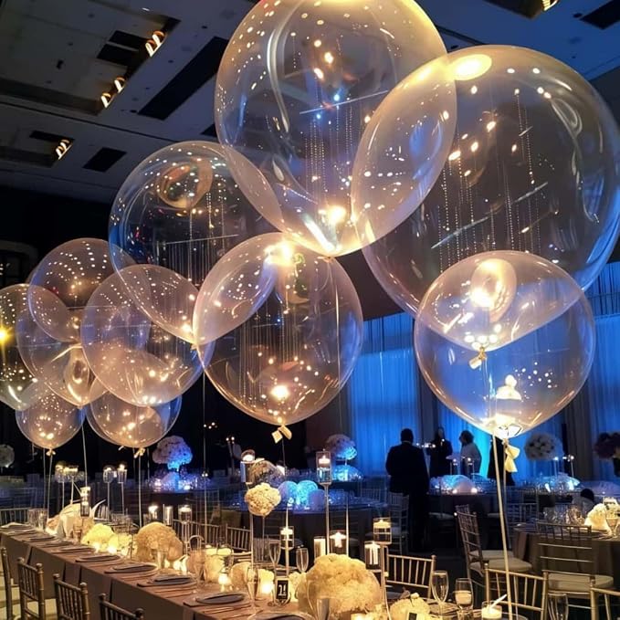50 Pack Clear Balloons 24 Inch Clear Latex Balloon - Image 7