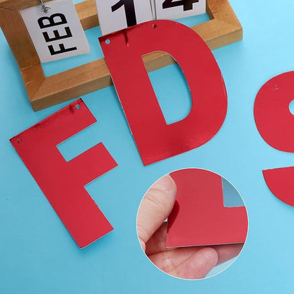 DIY Banner Kit with Letters Bright Red Customizable Birthday Banners Graduation - Image 5
