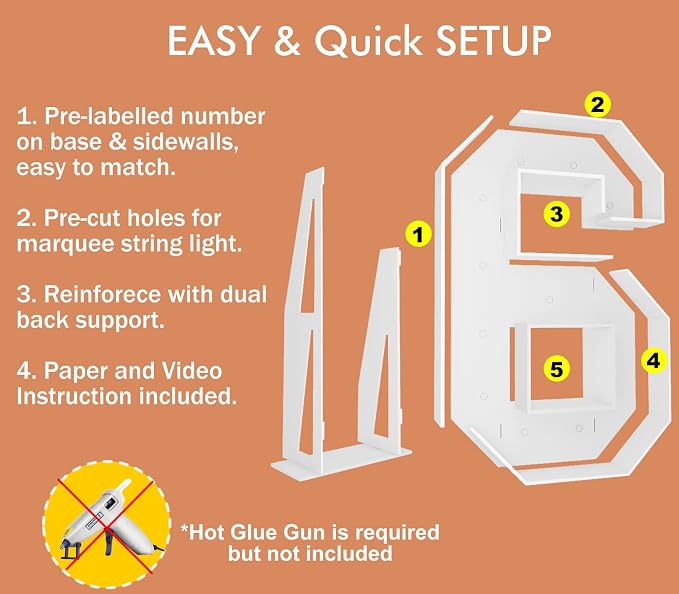 4FT Light Up Numbers Letters, Marquee Light Up Letters, Giant Mosaic Balloon - Image 4