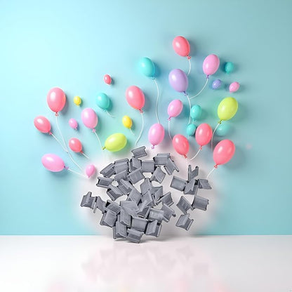 100 Pcs Transparent Balloon V-Shaped Clip Plastic V-Shaped Balloon Clip Wedding - Image 2