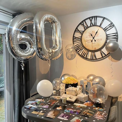 26 Balloons Number, Giant Silver Number 2 & 6 Helium Foil Balloon - Image 7