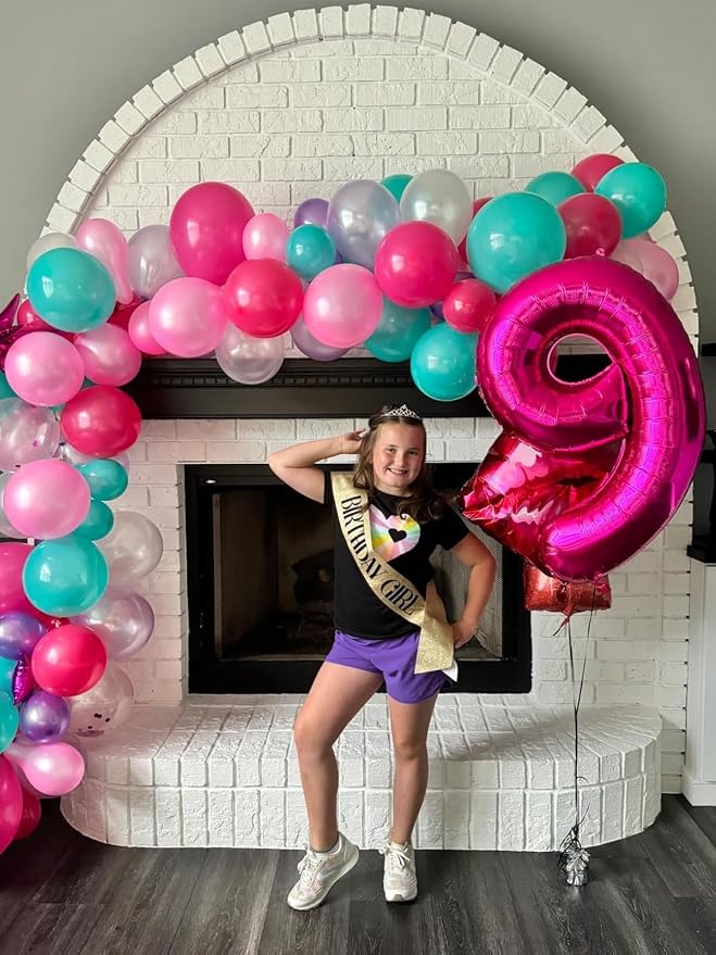 8 Balloon 40 inch Pink Number Balloons - Image 2