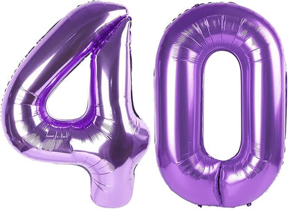 40 Balloon Number 40 Inch Purple Balloons by Mluchee
